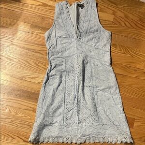 French Connection Light Blue Lace Midi Dress